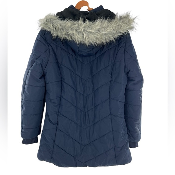 NWT Navy 3 Pocket Coat Zip Coat with Fleece lining XL - Picture 3 of 6